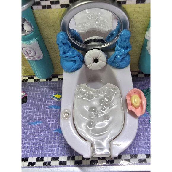 1999 Polly Pocket Dream Builders Deluxe Mansion Bathroom And Master Bedroom-READ - Picture 6 of 16